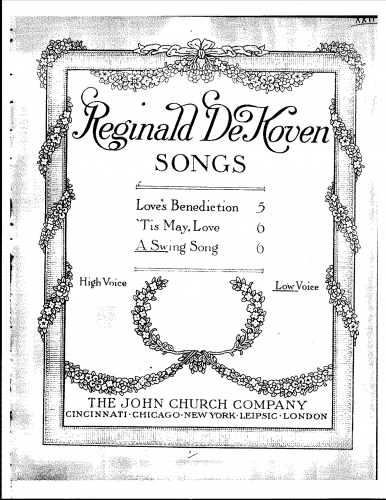 De Koven - A Swing Song - Score