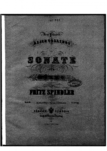 Spindler - Piano Sonata - Score