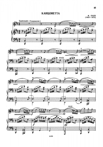Laub - Canzonetta - Piano Score