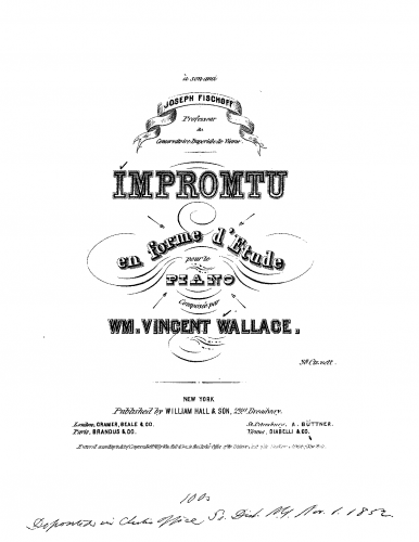 Wallace - Impromptu en forme d'Etude - Score