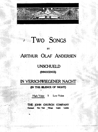 Andersen - 2 Songs - 2. In the Silence of Night (In Verschwiegener Nacht)