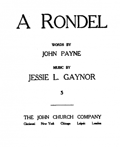 Gaynor - A Rondel - Score