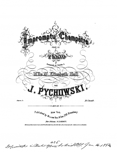 Pychowski - Impromptu champêtre - Piano Score - Score