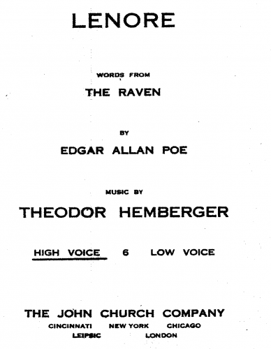 Hemberger - Lenore - Score