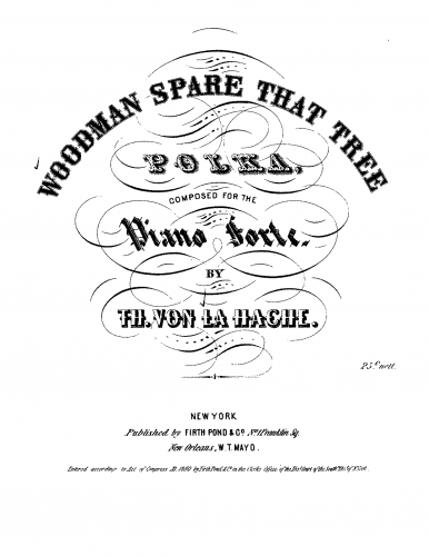 La Hache - Woodman, Spare that Tree - Score