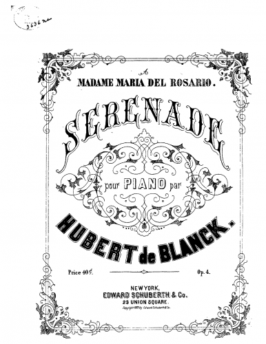Blanck - Serenade - Score