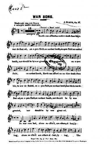 Rietz - Altdeutscher Schlachtgesang - Bass