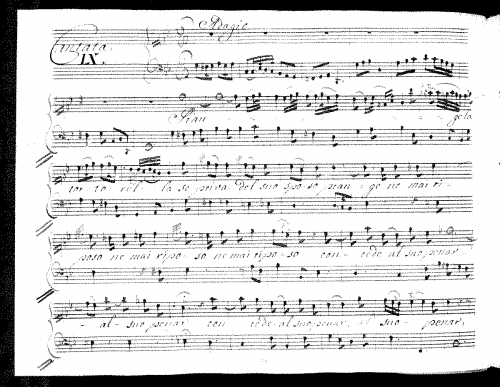 Ferrandini - Piange la tortorella se priva del suo sposo - Score