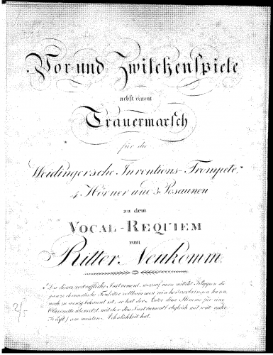 Neukomm - Prelude and Interludes for the Requiem - Score
