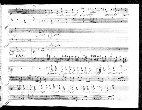 Ferrandini - Parti, fuggi dal mio core - Score