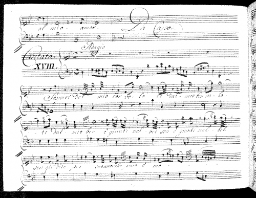Ferrandini - Sospiri del mio cor, volate dal mio ben - Score