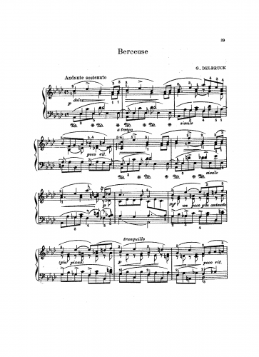 Delbruck - Berceuse - Score