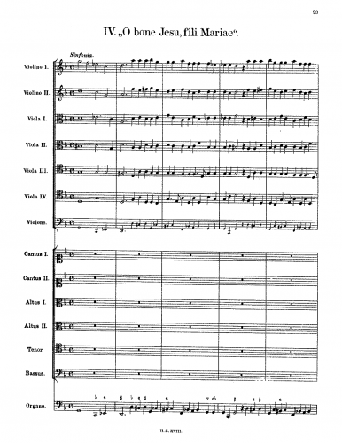 Schütz - O bone Jesu, fili Mariae, SWV 471 - Scores and Parts - Score