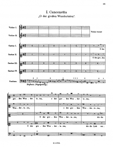 Schütz - O der großen Wuntertaten, SWV 278 - Score