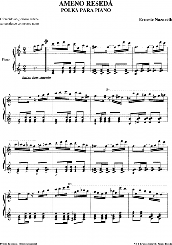 Nazareth - Ameno Resedá (Polka) - Score