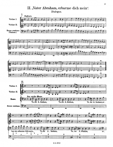 Schütz - Vater Abraham, erbarme dich mein - Score