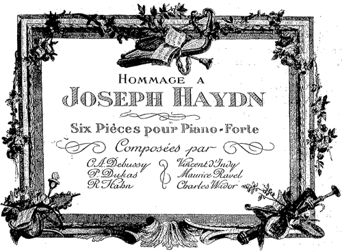 Hahn - Thème varié sur le nom de Haydn - Score