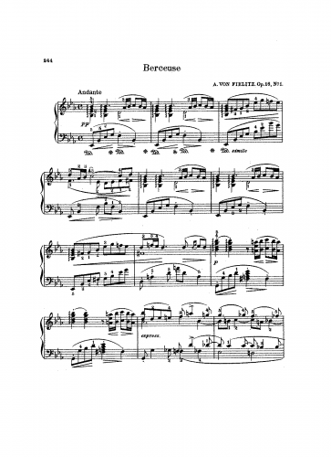 Fielitz - 3 Klavierstücke - 1. Berceuse