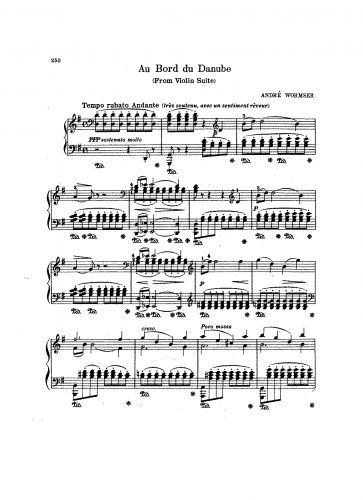 Wormser - Gipsy Suite - For Piano solo - Reverie (Au Bord du Danube)