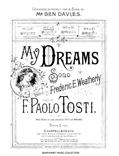 Tosti - My Dreams - Score