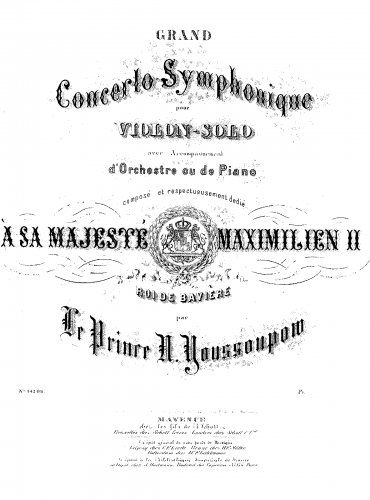 Yusupov - Grand concerto symphonique - Violin solo