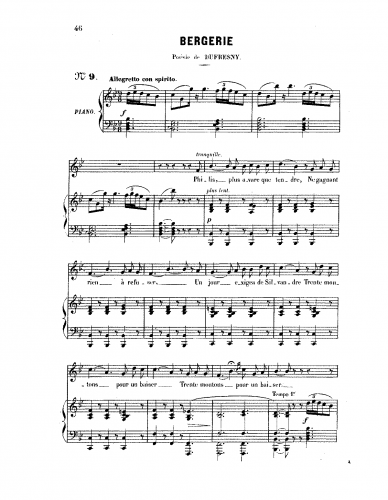 Massé - Bergerie - Score
