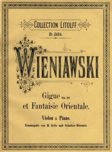Wieniawski - 3 Feuillets d'Album - Scores and Parts 1. Gigue