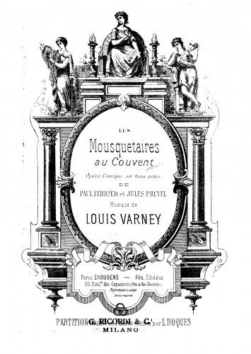 Varney - Les mousquetaires au couvent - Vocal Score - Score