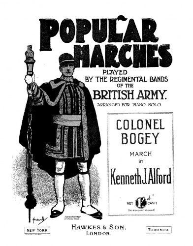 Alford - Colonel Bogey March - For Piano solo - Score