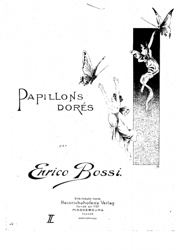 Bossi - Papillons dorés - Score