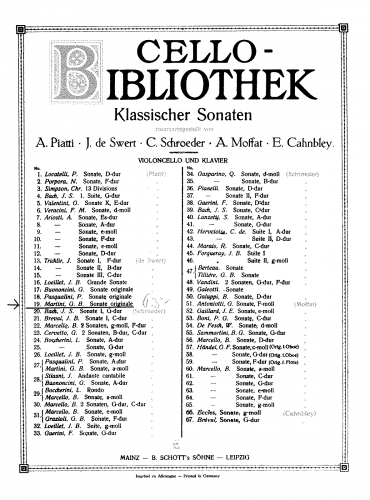Sammartini - Cello Sonata No. 3 - Scores and Parts - Piano score and Cello part