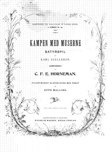 Horneman - Kampen med Muserne - Vocal Score - Score