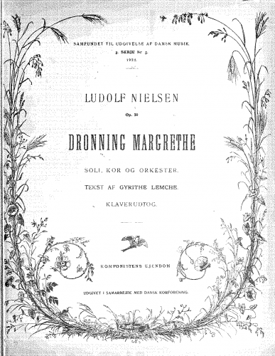Nielsen - Dronning Margrethe - Vocal Score - Score