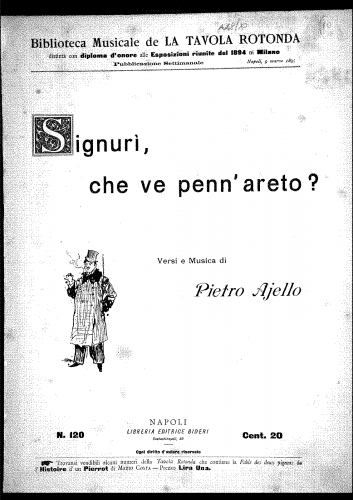 Ajello - Signurì, che ve penn'areto? - Score