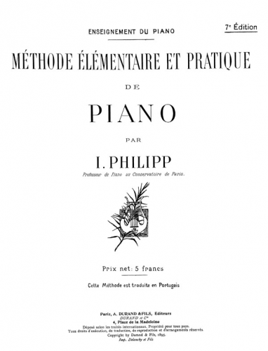 Philipp - Méthode élémentaire et pratique - Score