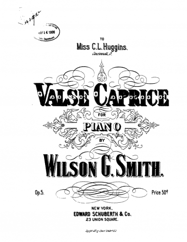 Smith - Valse caprice - Piano Score - Score