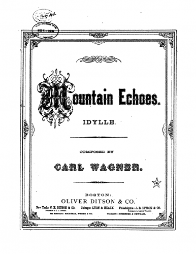 Wagner - Mountain Echoes - Piano Score - Score