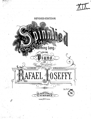 Joseffy - Spinnlied - Score