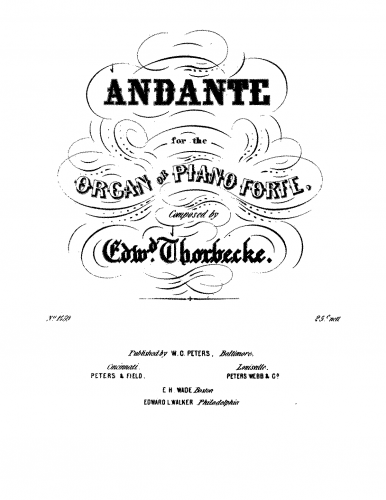 Thorbecke - Andante - Score