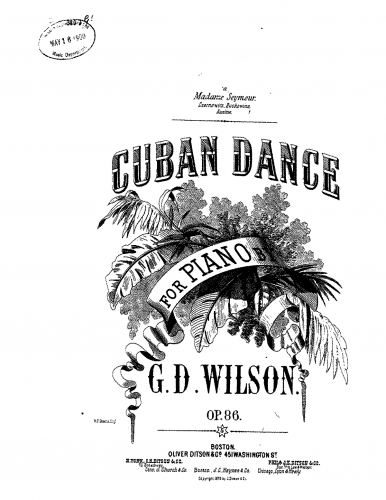 Wilson - Cuban Dance - Piano Score - Score