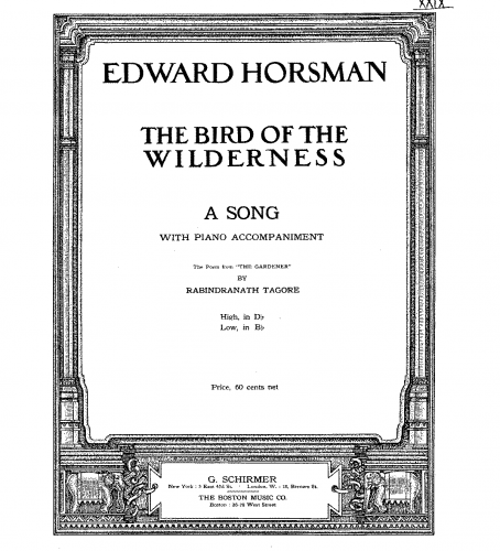 Horsman - Brid of the Wilderness - Score