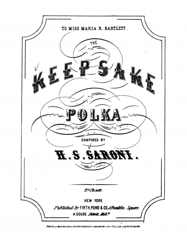 Saroni - Keepsake - Piano Score - Score