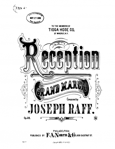 Raff - Reception - Piano Score - Score