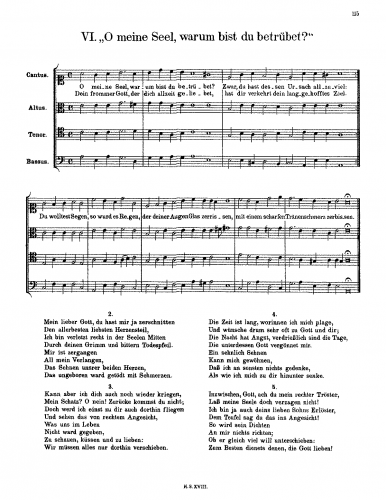 Schütz - O meine Seel, warum bist du betrübet, SWV 419 - Score
