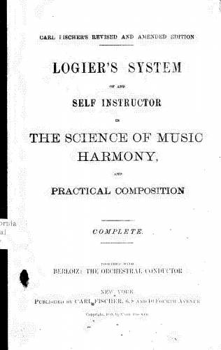 Logier - System der Musikwissenschaft - Complete Book