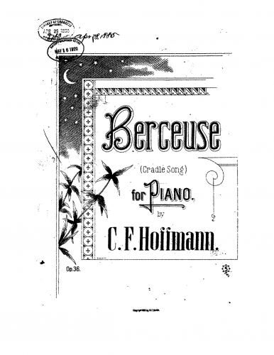 Hoffmann - Berceuse - Piano Score - Score