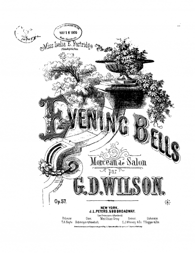 Wilson - Evening Bells - Piano Score - Score