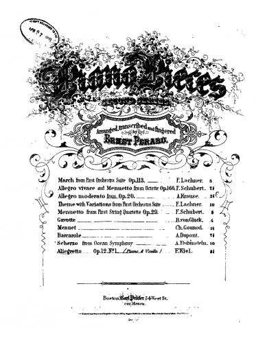 Kiel - 3 Pieces - 1. Allegretto. For Piano Solo (Perabo) - Score