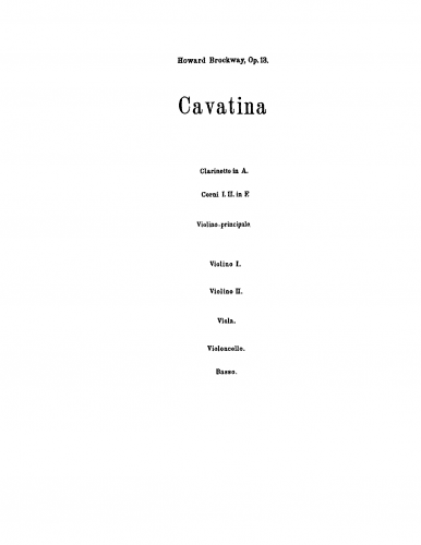 Brockway - Cavatina