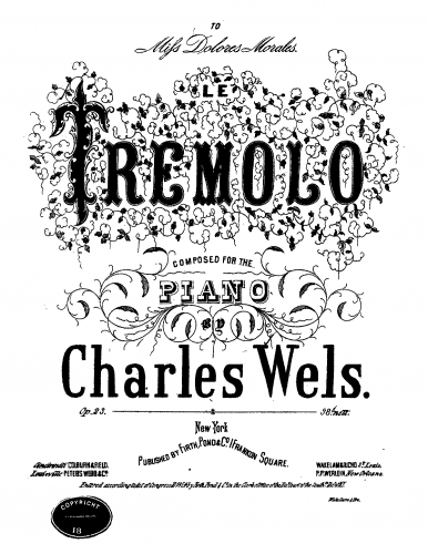 Wels - Le tremolo - Score